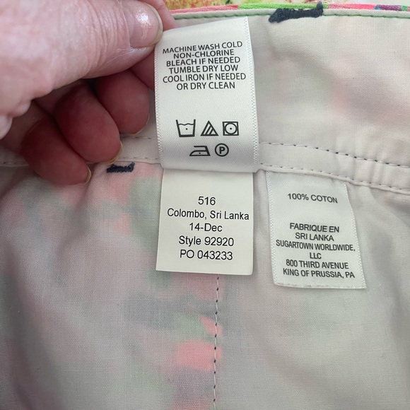 Lilly Pulitzer 'The Callahan' Tropical Leaf Print Women's Shorts, Sz 00 Juniors - Picture 9 of 9